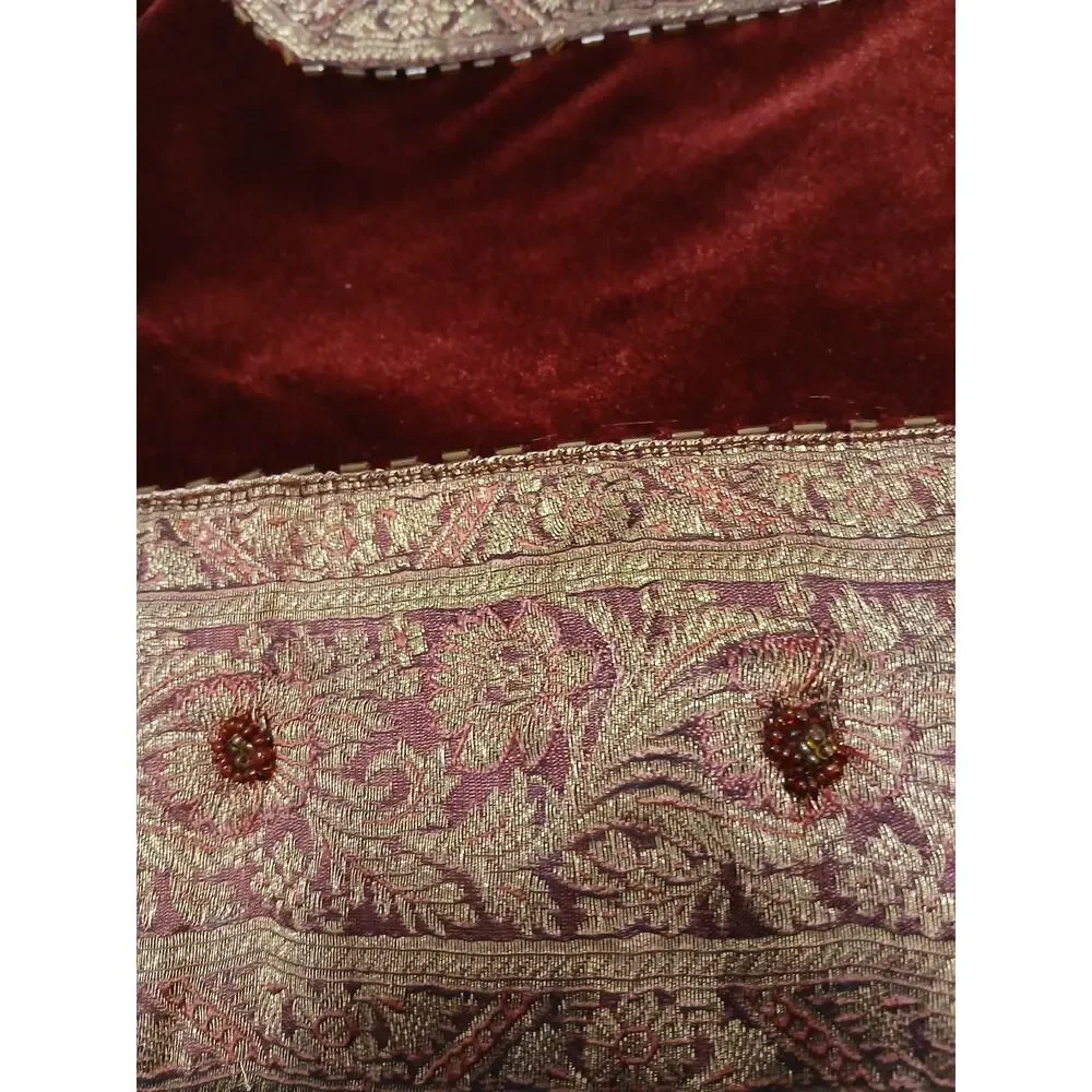 Vintage Velvet Red Christmas Tree Skirt 54